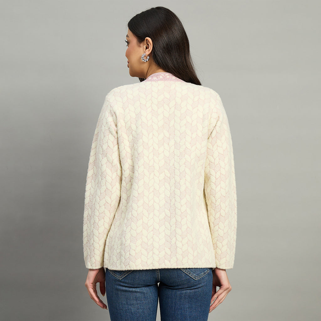 Duke Urban Women Full Sleeve Front Open Regular Fit Sweater (SDS1274)
