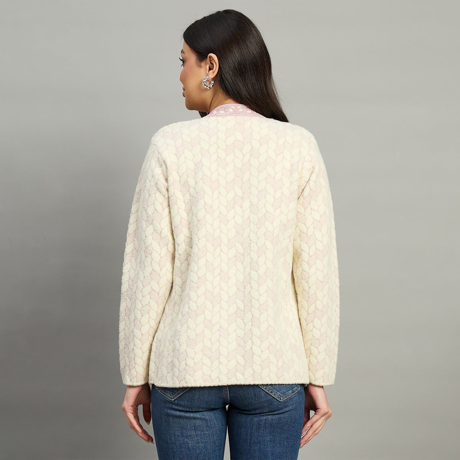 Duke Urban Women Full Sleeve Front Open Regular Fit Sweater (SDS1274)