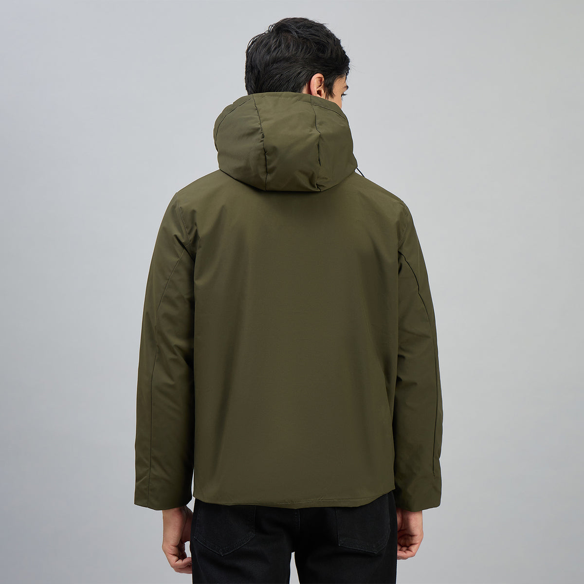 Duke Mens Olive Green Hooded Utility Jacket (SDZ3202)