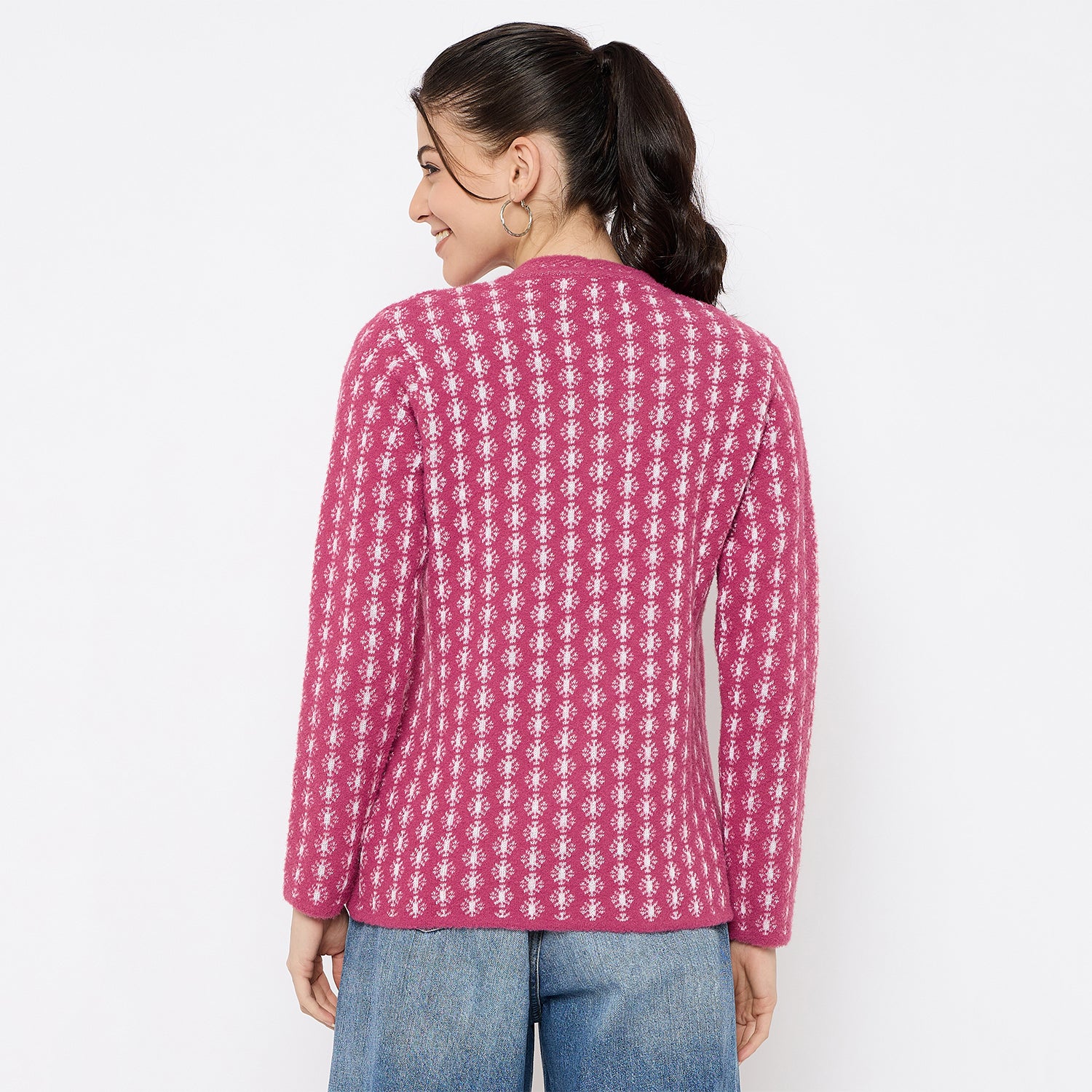 Duke Urban Women Full Sleeve Front Open Sweater (SDS1338)