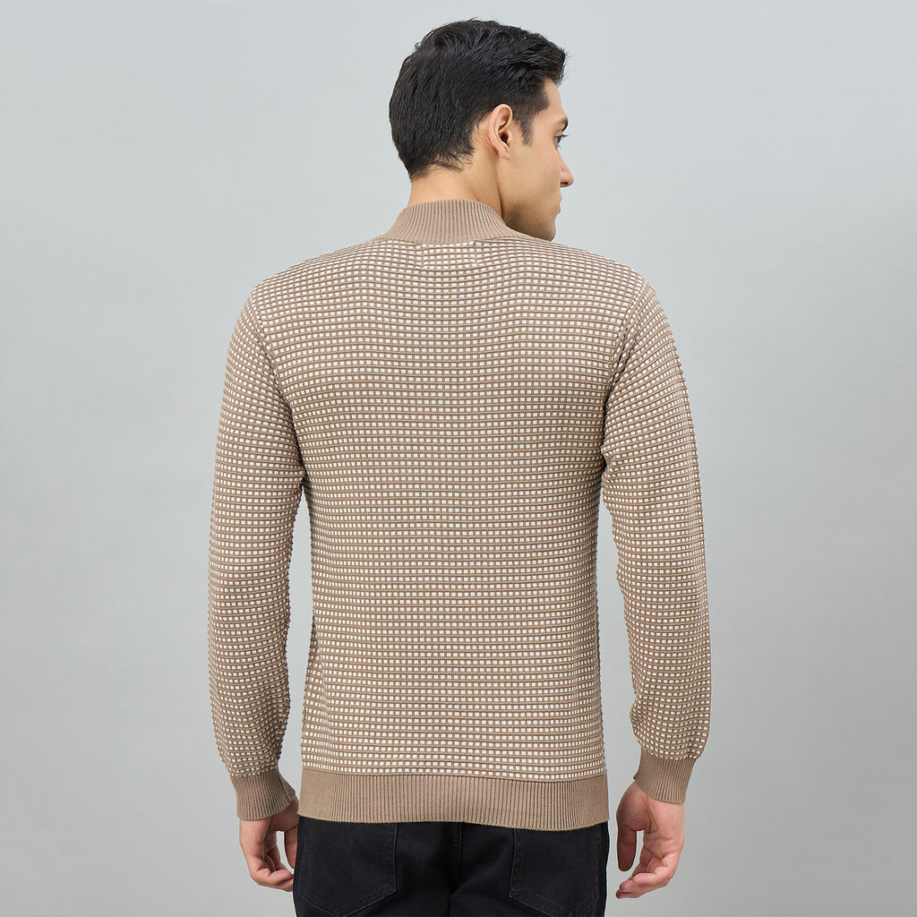 Duke Men Full Sleeve Half Zip Regular Sweater (SDS2328)