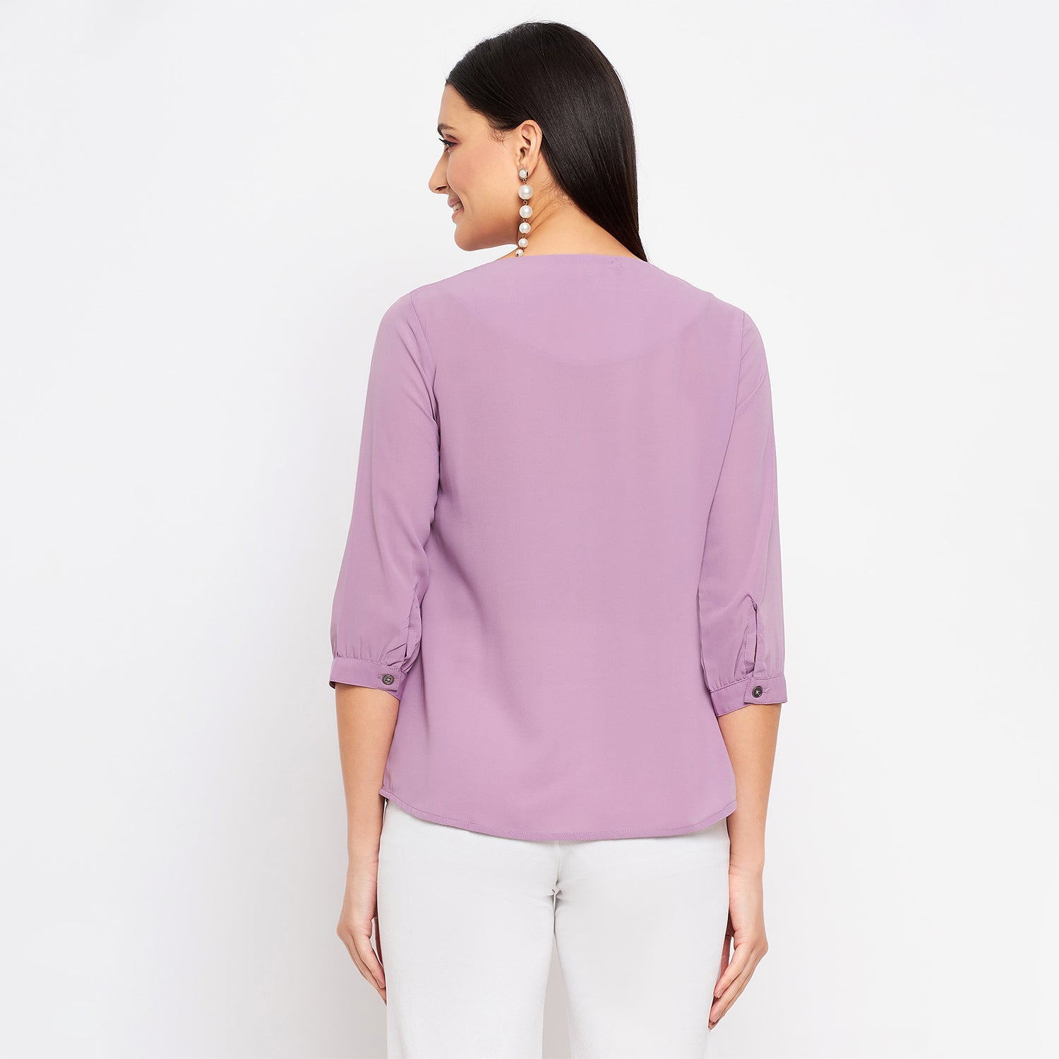 Duke Urban Women Round Neck 3/4th Sleeve Solid Top (SDX3272)