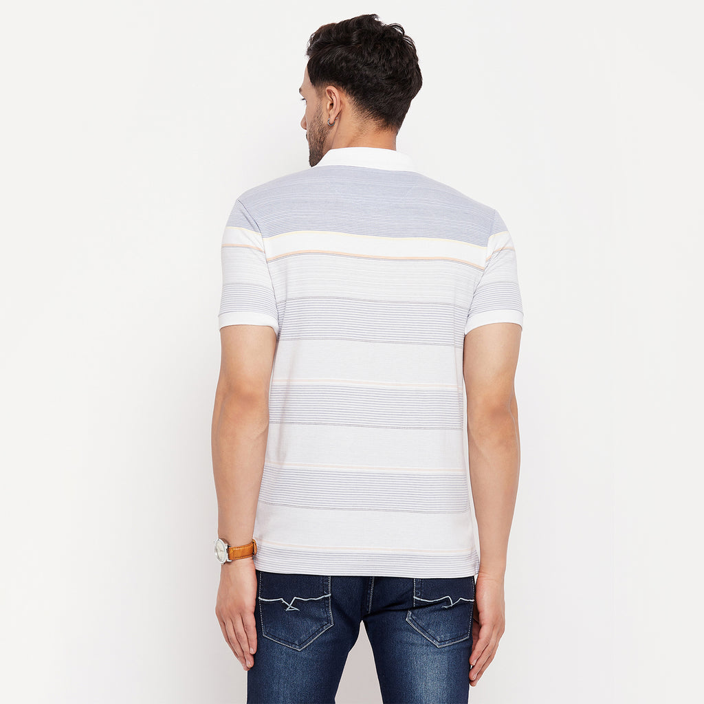 Duke Stardust Men Half Sleeve Polo Neck Cotton T-shirt (LF7016)