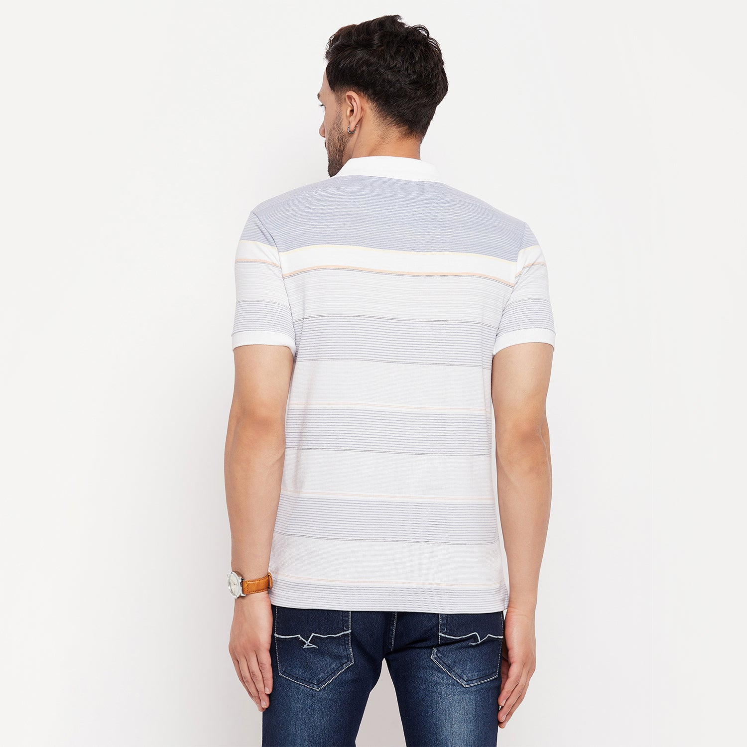 Duke Stardust Men Half Sleeve Polo Neck Cotton T-shirt (LF7016)