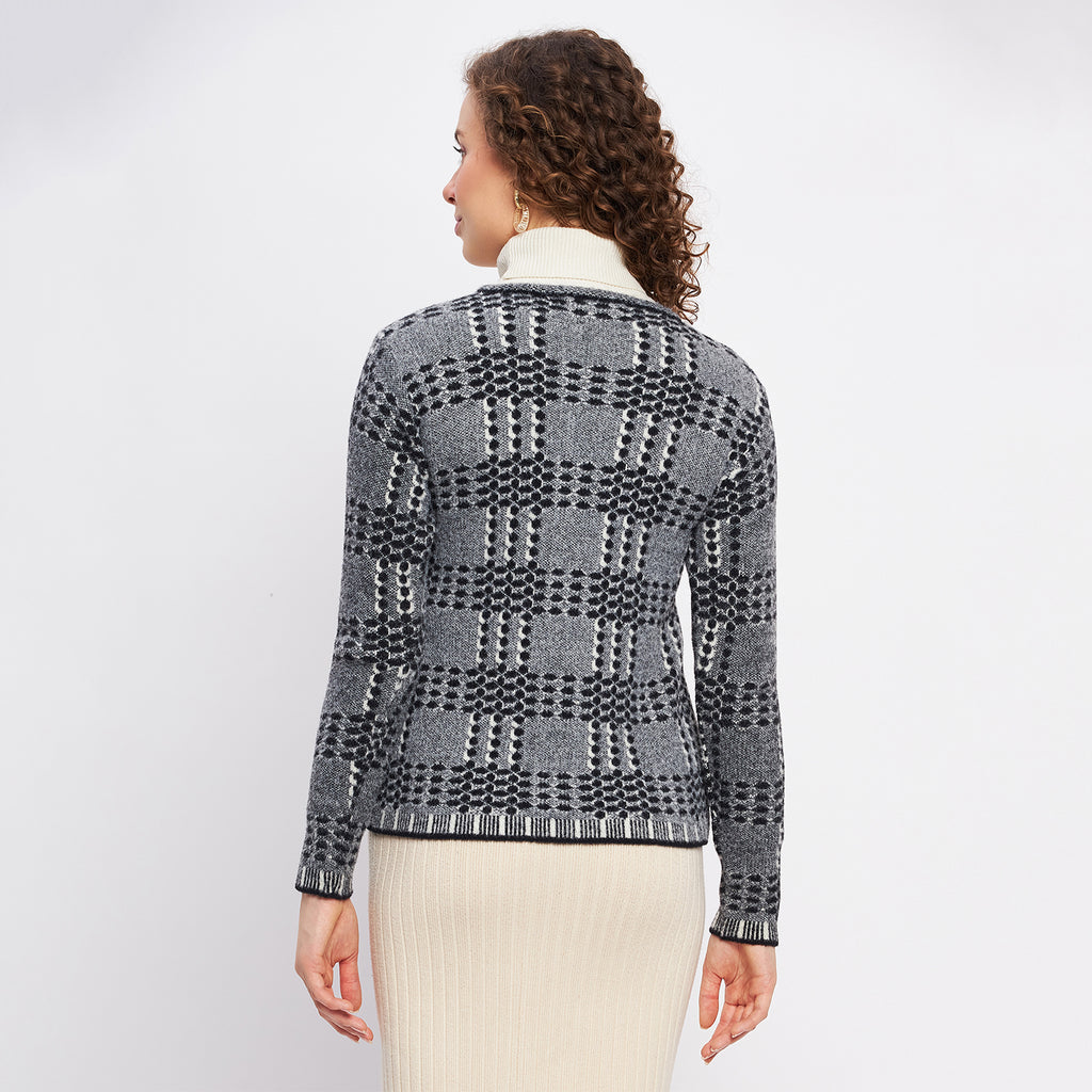 Duke Urban Women Full Sleeve Self Design Cardigan (SDS1047)
