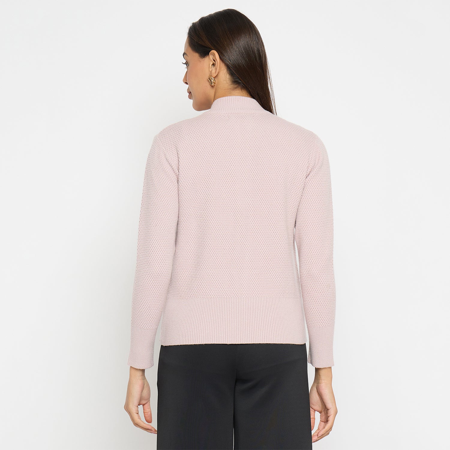 Duke Urban Women Full Sleeve Round Neck Zipper Cardigan (SDS1006R)