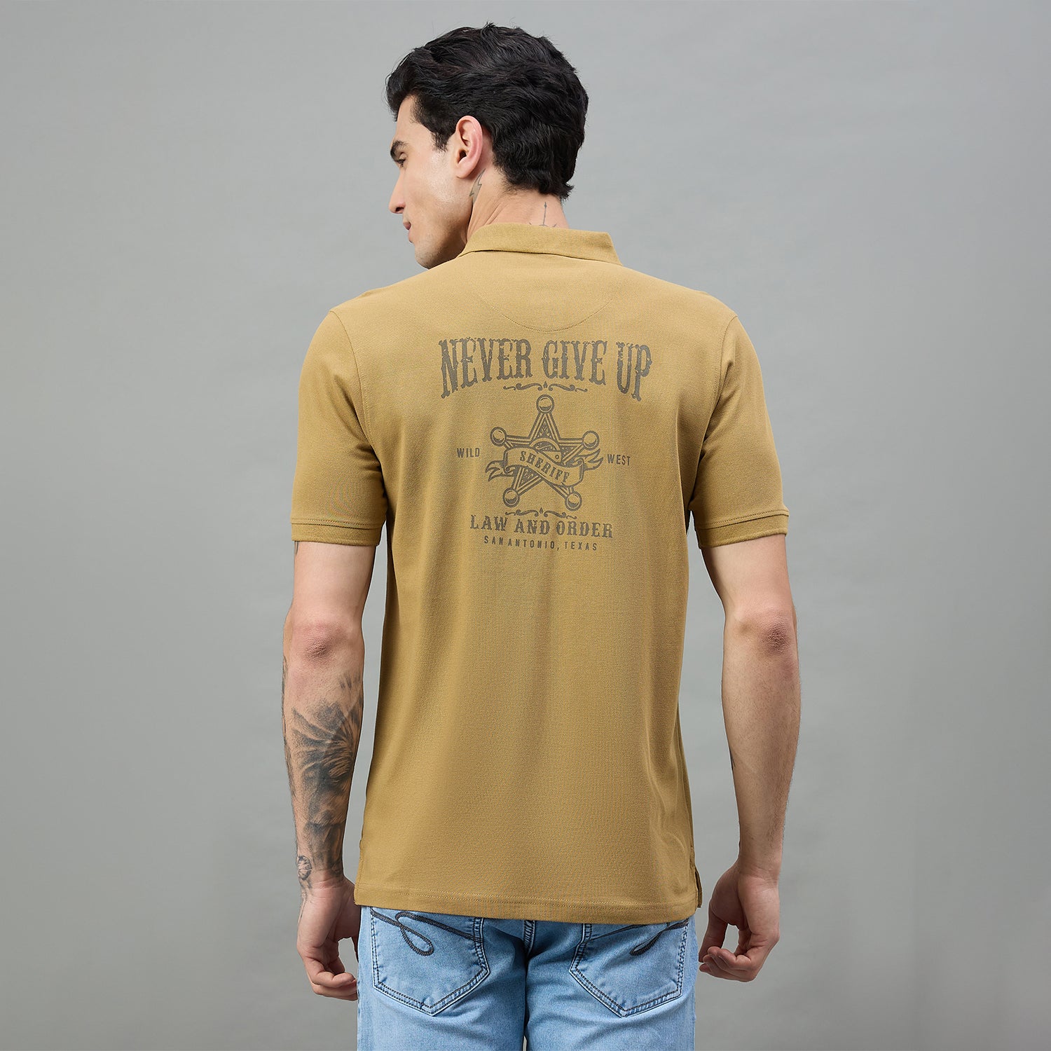 Duke Urban Men Half Sleeve Printed Slim fit Polo T-Shirt (LF7679)