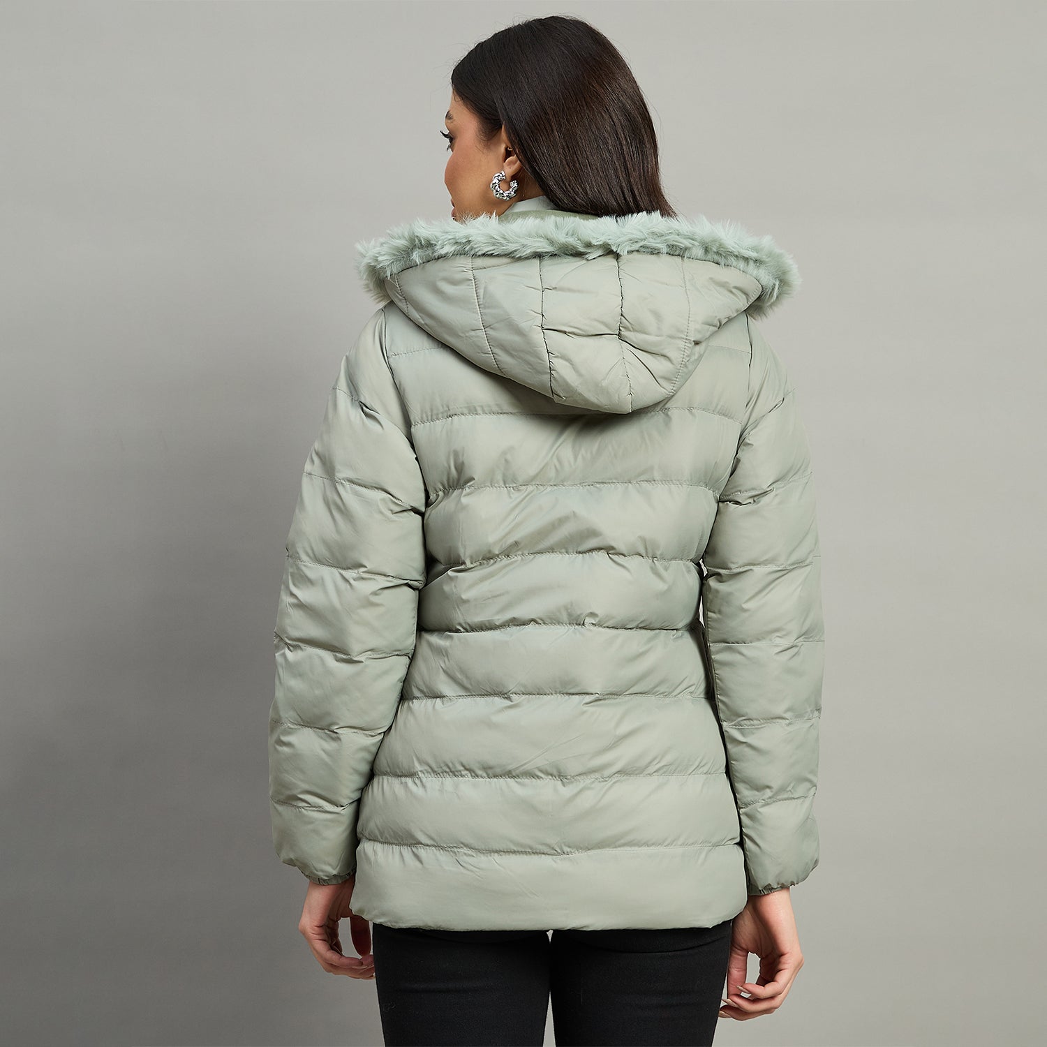 Duke Women Short Style Hooded Bomber Jacket (SDZ4114)