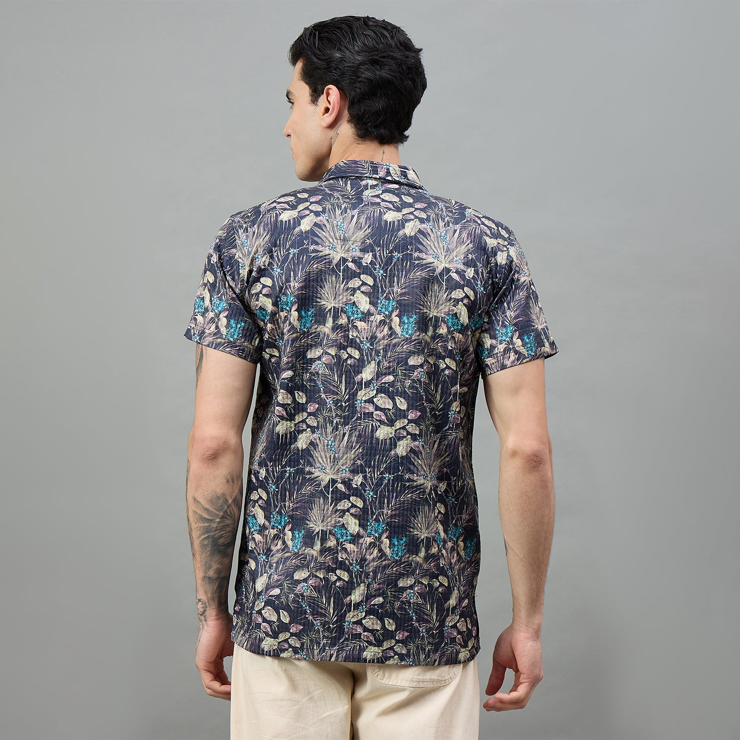 Duke Urban Men Floral Print Half Sleeve Regular Shirt (LF6085T)