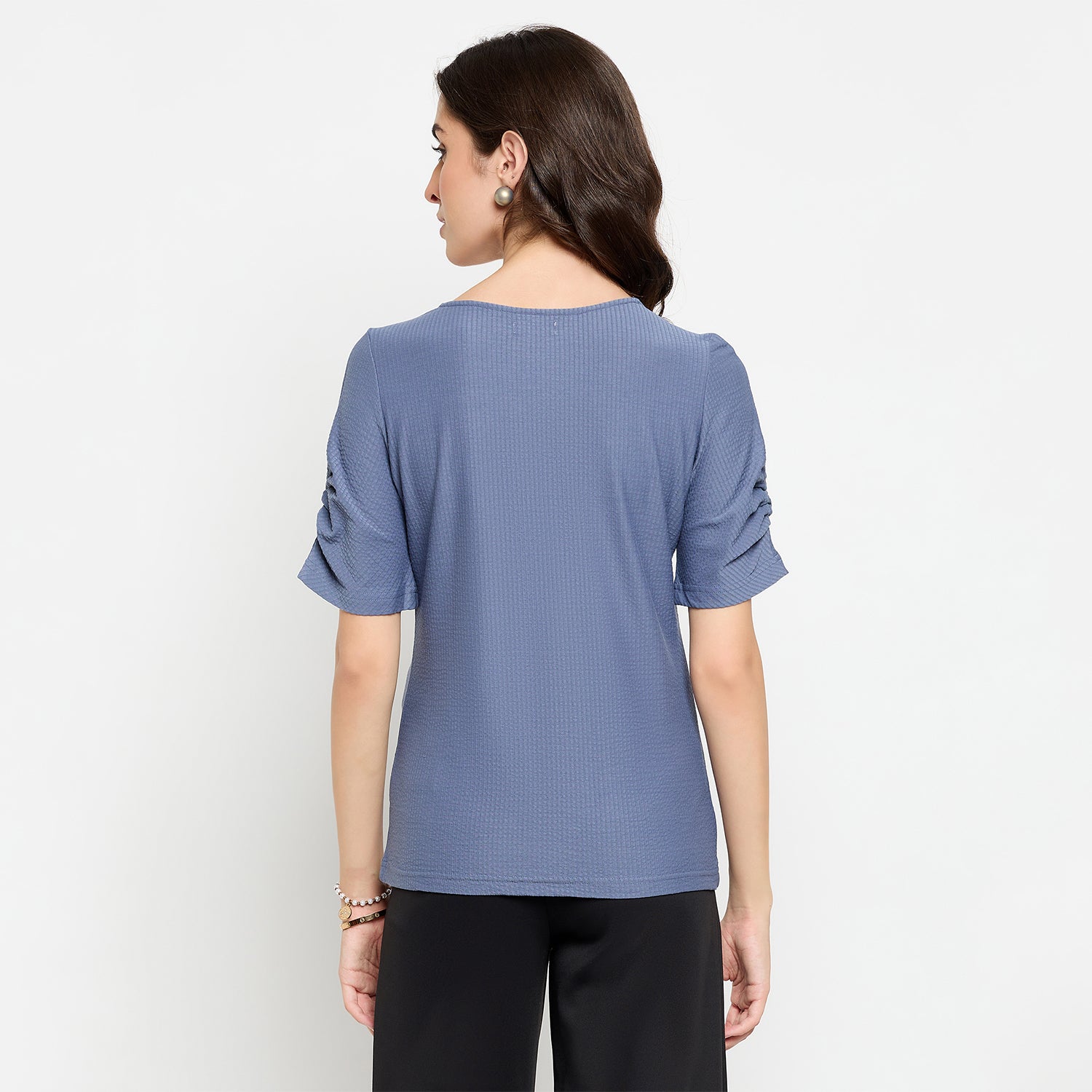 Duke Urban Half Sleeve Square Neck Lady Top (LFX3283)