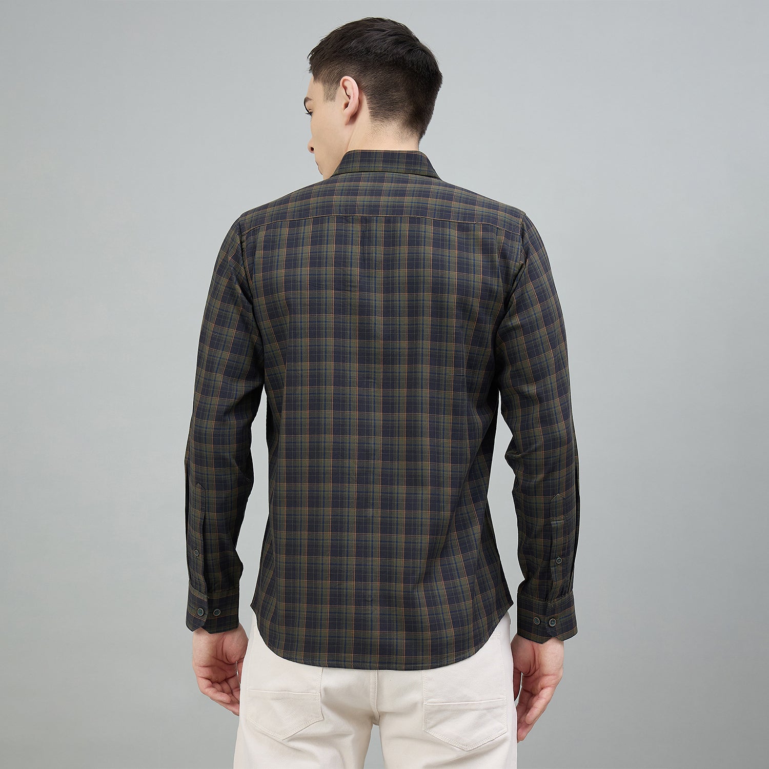 Duke Urban Men Checkered Full Sleeve Spread Collar Regular Shirt (SDO9CKAK)