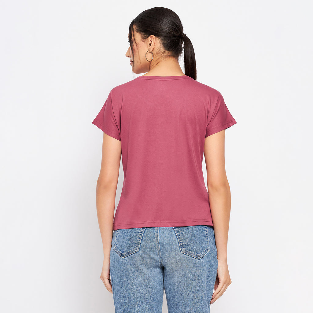 Duke Stardust Women Round Neck Short Sleeve Printed Crop Top (LFX902)