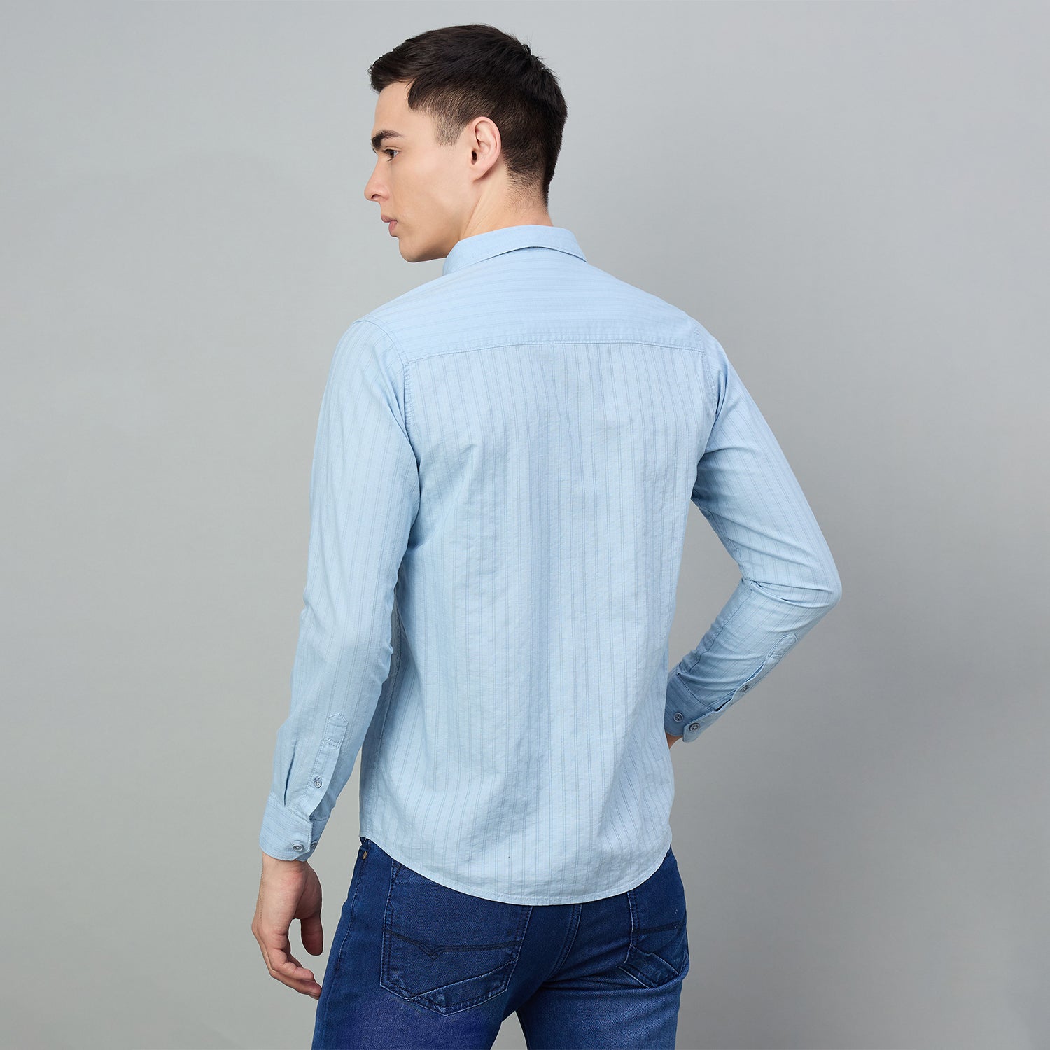 Duke Urban Men Shortstyle Striped Shirt (SDO7PLR)