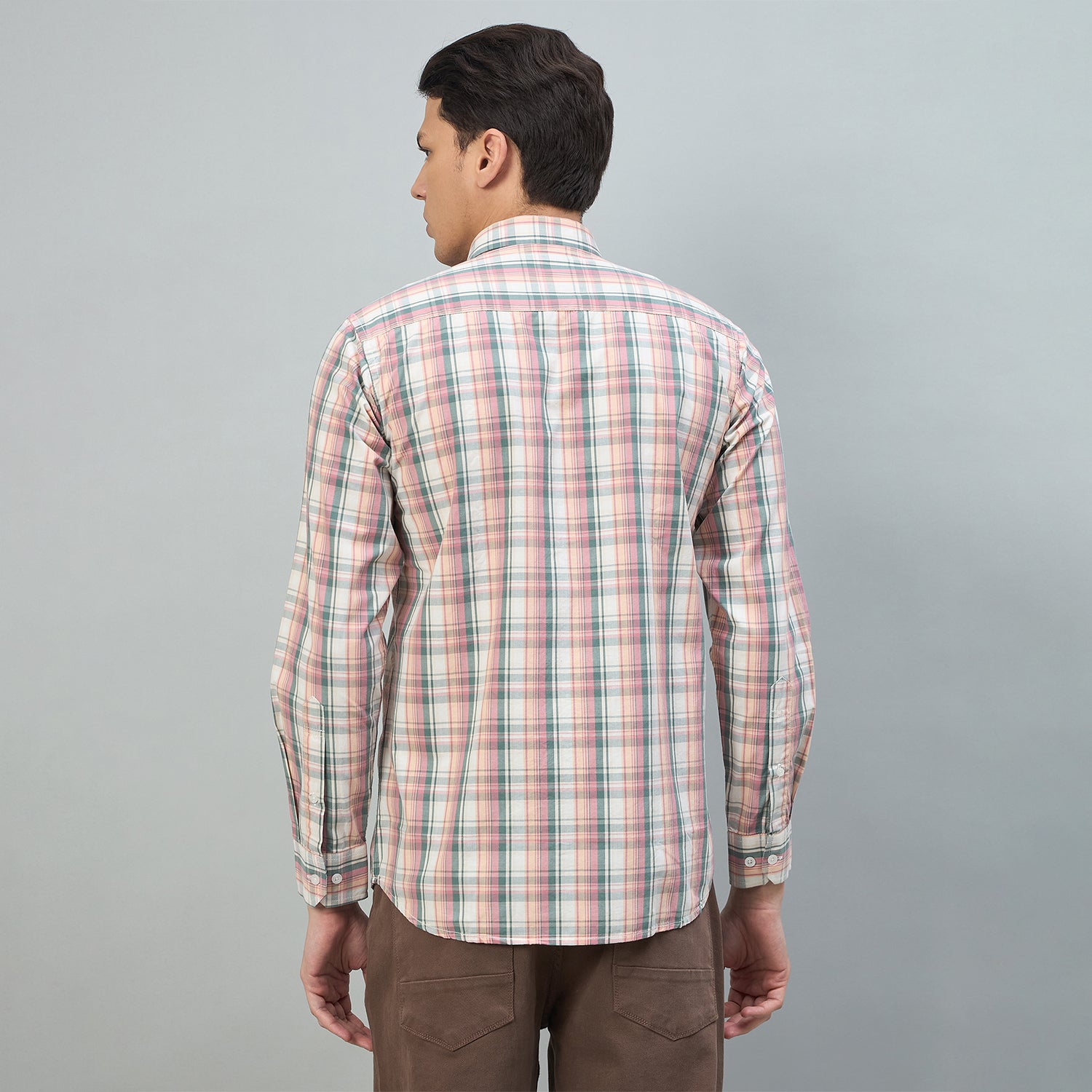 Duke Urban Men Checkered Pure Cotton Slim Fit Casual Full Sleeve Shirt (SDO9CKV)