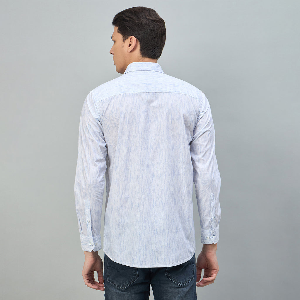Duke Urban Men Self Design Pure Cotton Slim Fit Casual Full Sleeve Shirt (SDO6PRIK)