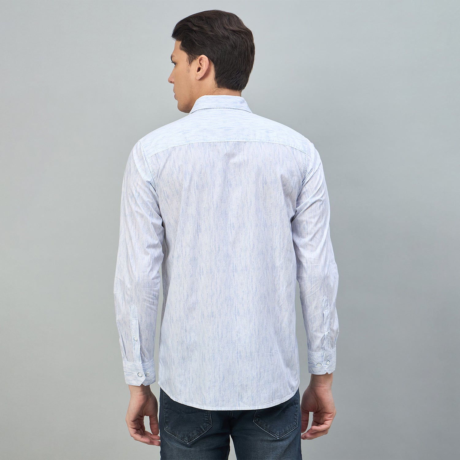 Duke Urban Men Self Design Pure Cotton Slim Fit Casual Full Sleeve Shirt (SDO6PRIK)