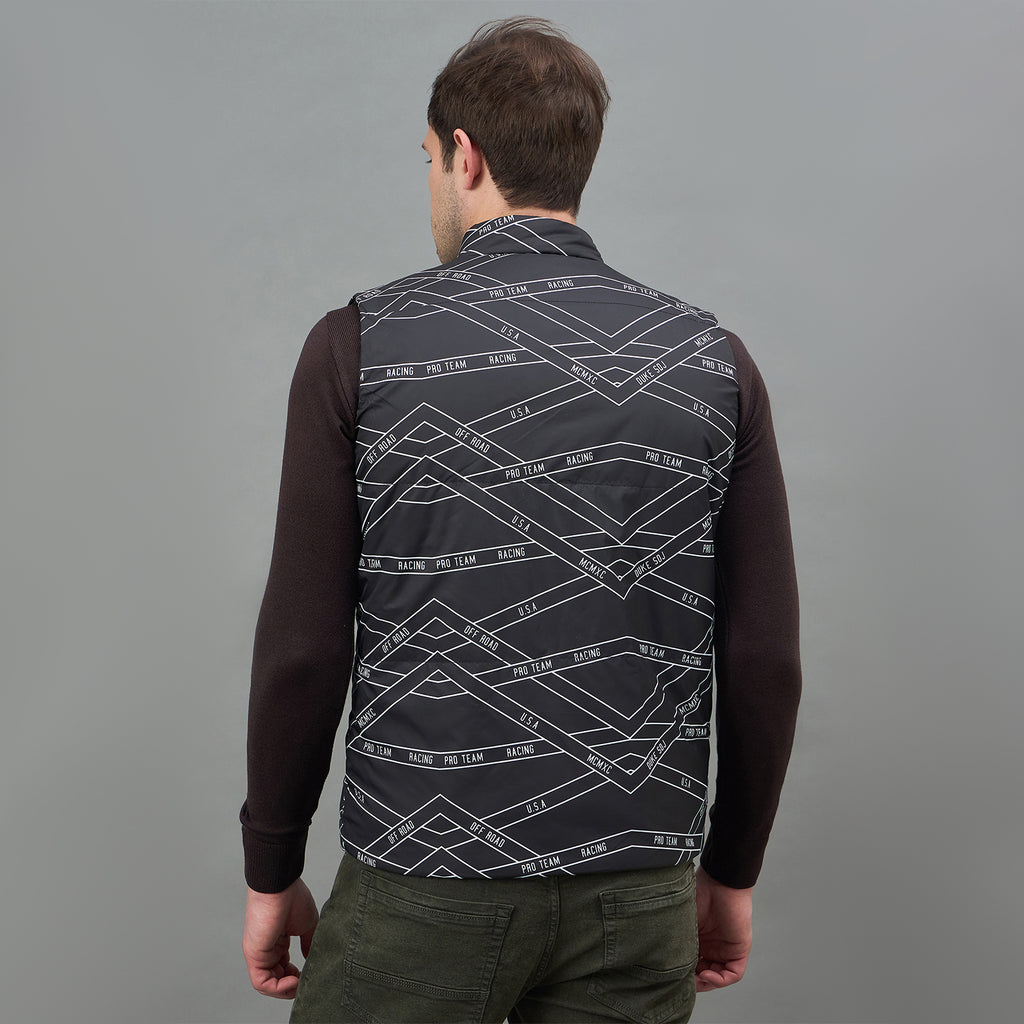 Duke Urban Men Sleeveless High Neck Reversible Jacket (SDZ3057N)