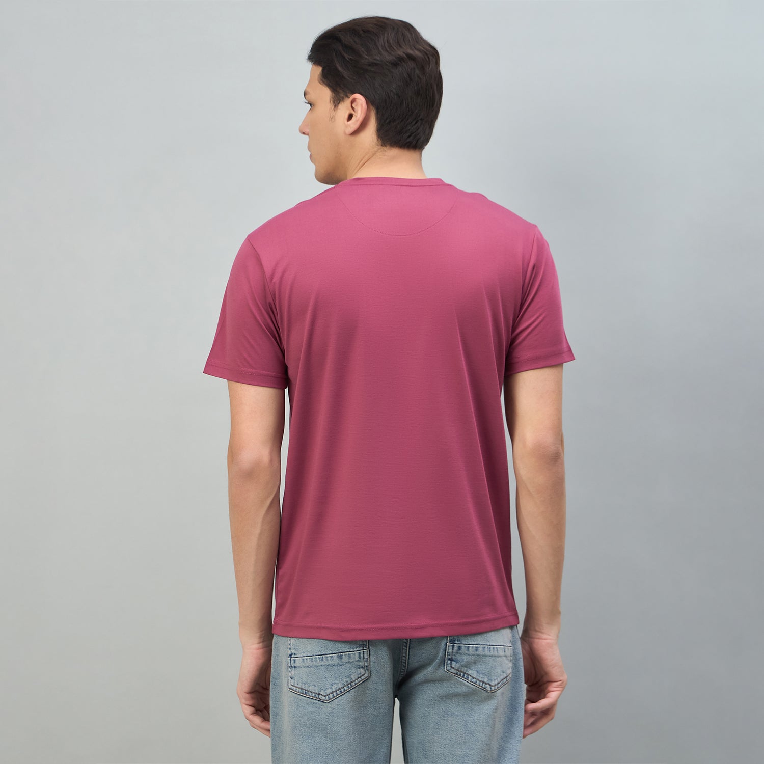 Duke Urban Men Solid Half Sleeve Round Neck Casual Tshirt (LF7524)