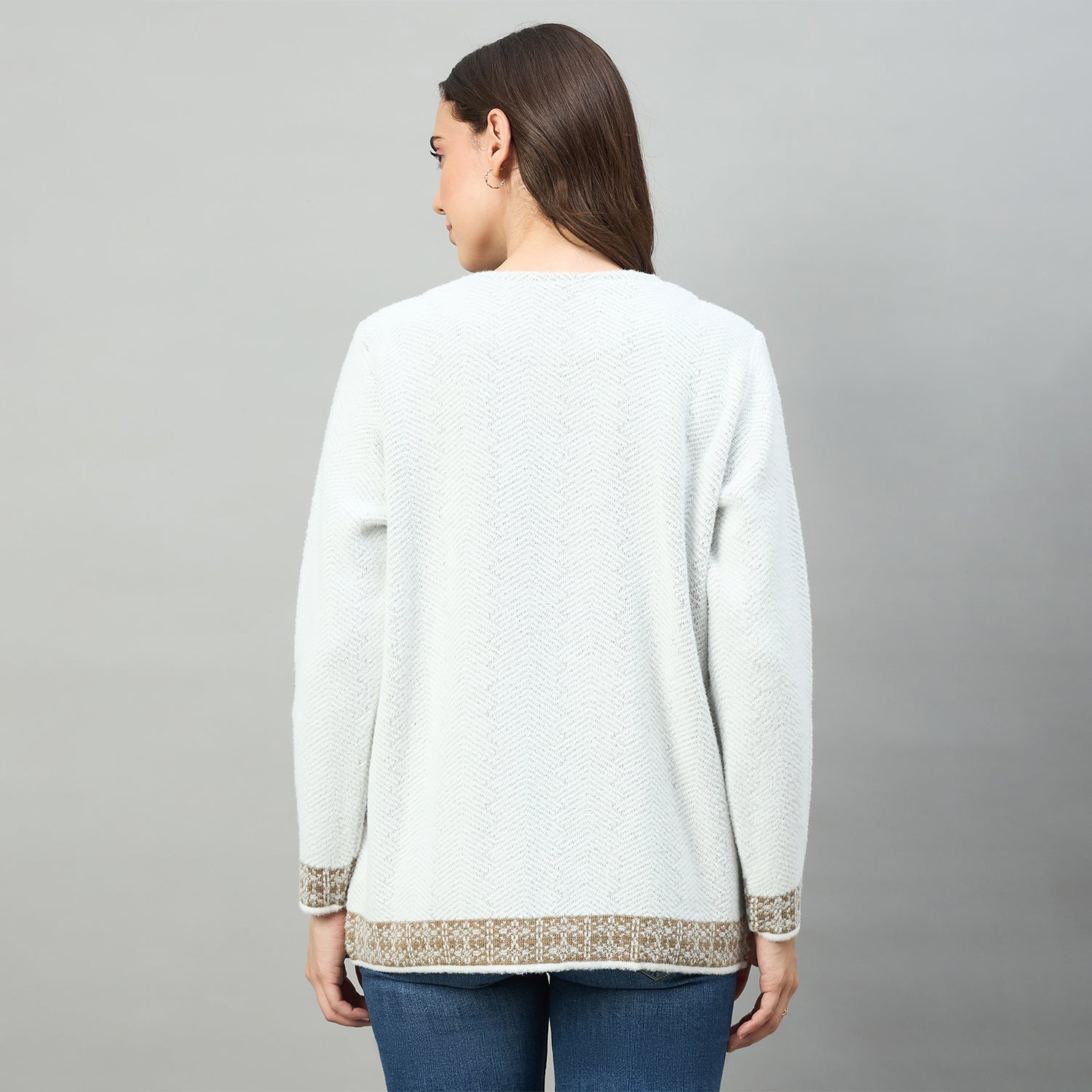 Duke Urban Women Full Sleeve Round Neck Cardigan (SDS1445)