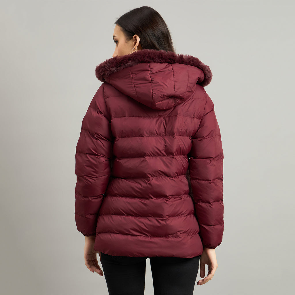 Duke Women Short Style Hooded Bomber Jacket (SDZ4114)