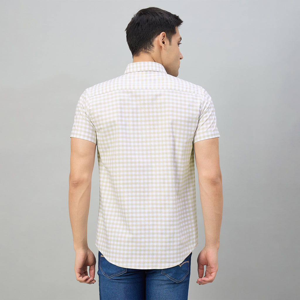 Duke Men Slim Fit Half Sleeve Oxford Cotton Shirt (SDO1CKJ)