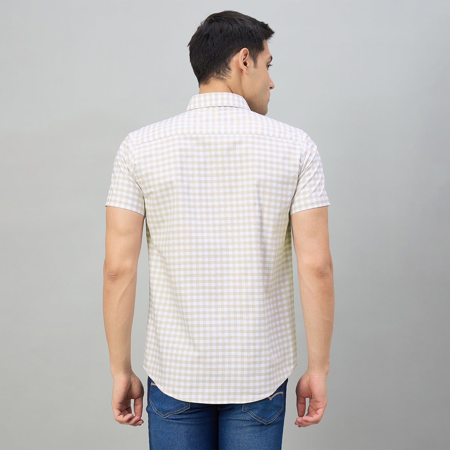 Duke Men Slim Fit Half Sleeve Oxford Cotton Shirt (SDO1CKJ)