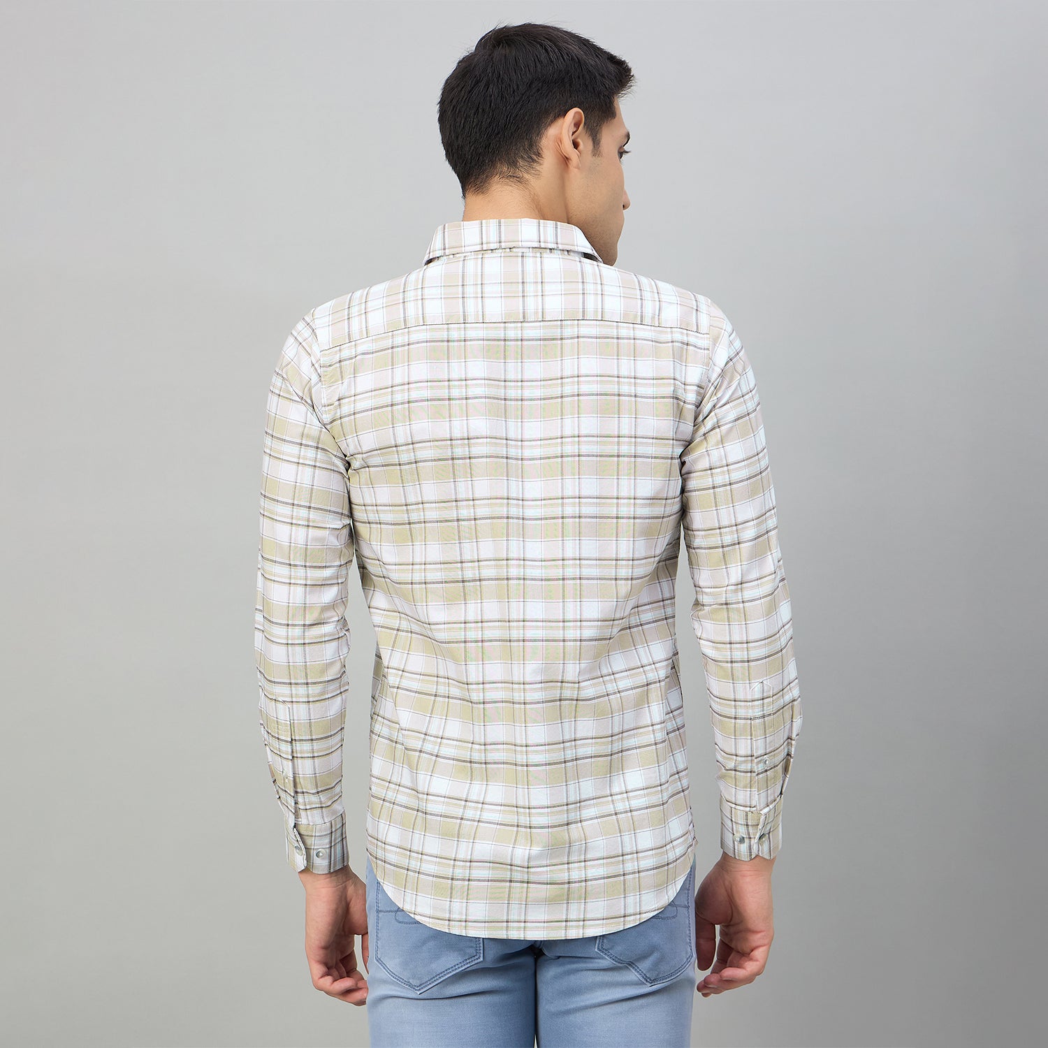 Duke Men Slim Fit Full Sleeve Oxford Cotton Shirt (SDO5CKDB)