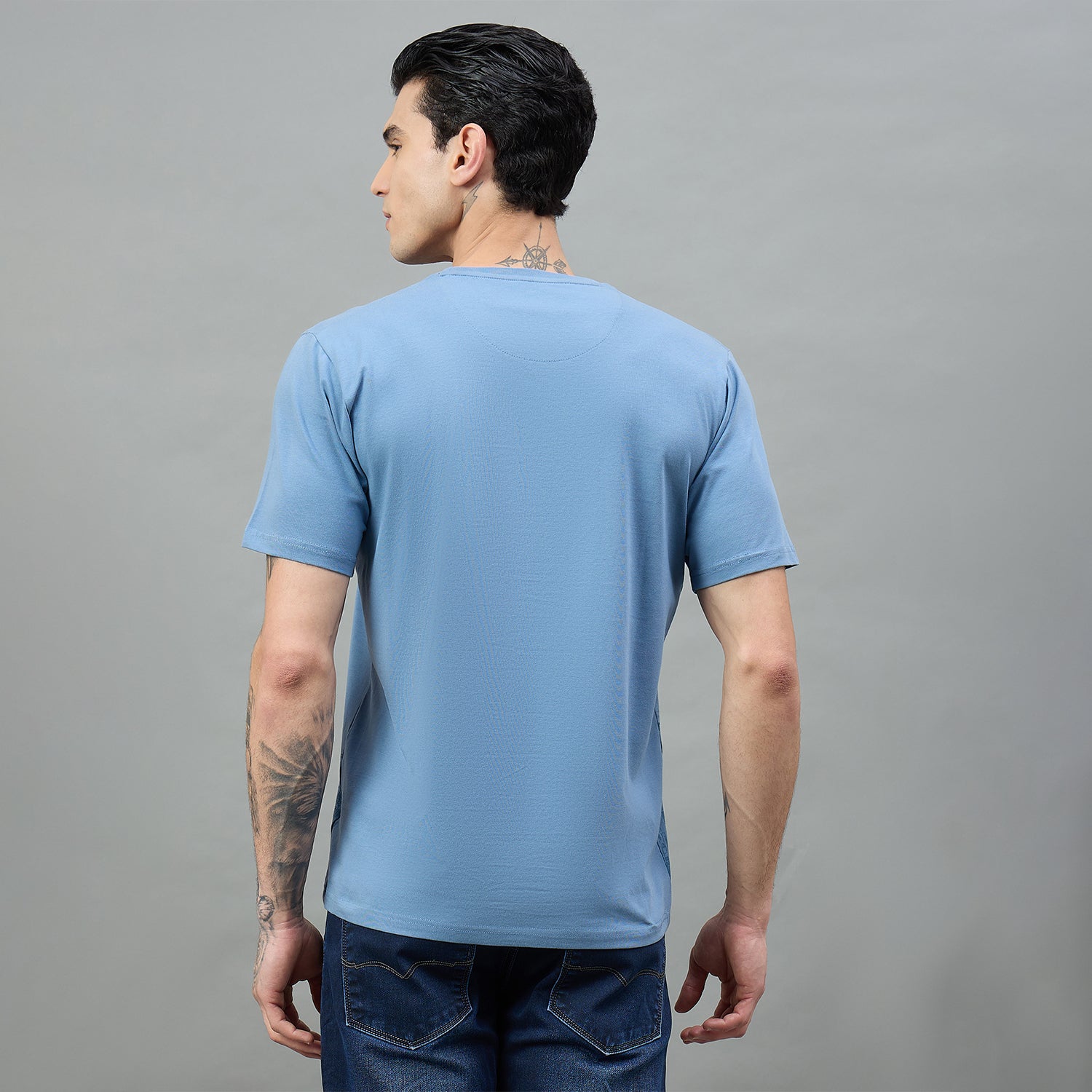 Duke Urban Men Graphic Print Half Sleeve Round Neck Casual Tshirt (LF7540)