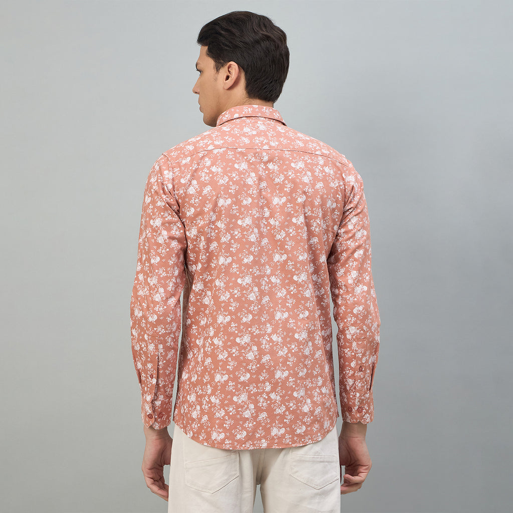 Duke Urban Men Floral Print Pure Cotton Slim Fit Casual Full Sleeve Shirt (SDO8PRBH)