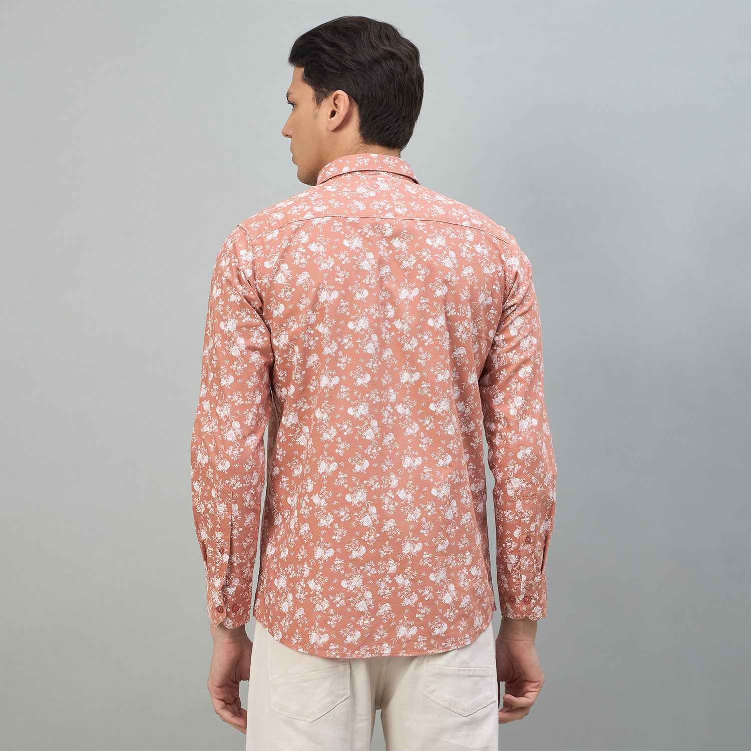 Duke Urban Men Floral Print Pure Cotton Slim Fit Casual Full Sleeve Shirt (SDO8PRBH)