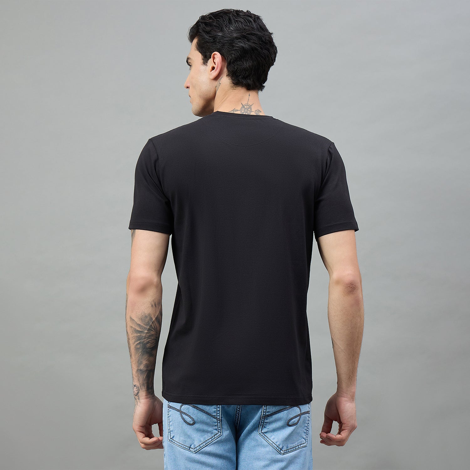 Duke Urban Men Round Neck Half Sleeve Slim T-Shirt (LF7517)
