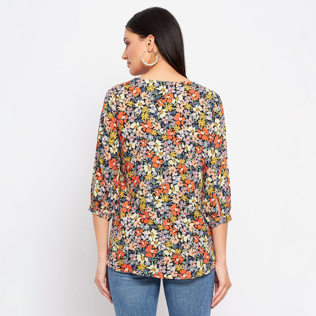 Duke Stardust Women Round Neck 3/4th Sleeve Printed Top (SDX3277)