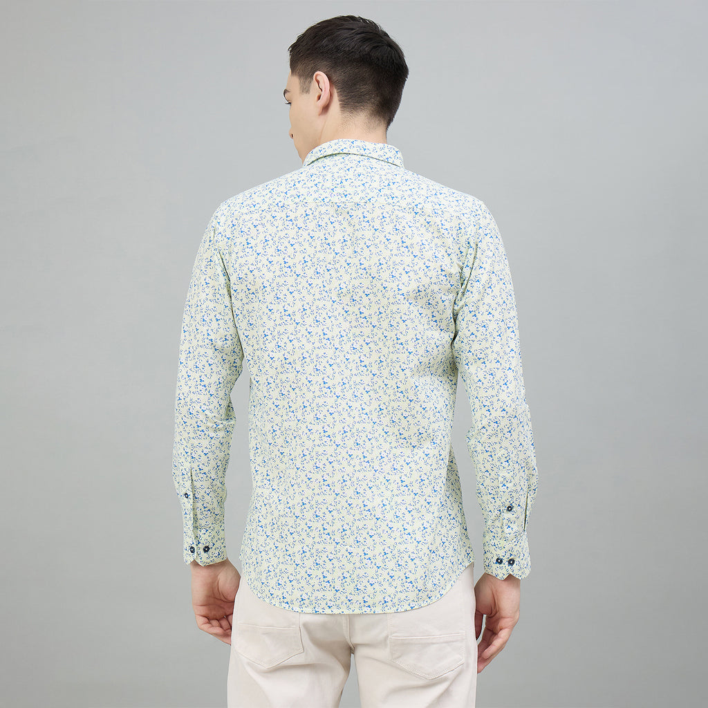 Duke Urban Men Printed Full Sleeve Spread Collar Slim Shirt (SDO8PRBF)