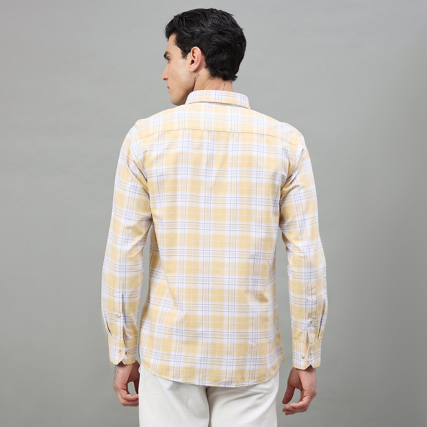 Duke Urban Men Checkered Full Sleeve Spread Collar Slim Shirt (SDO8CKBH)