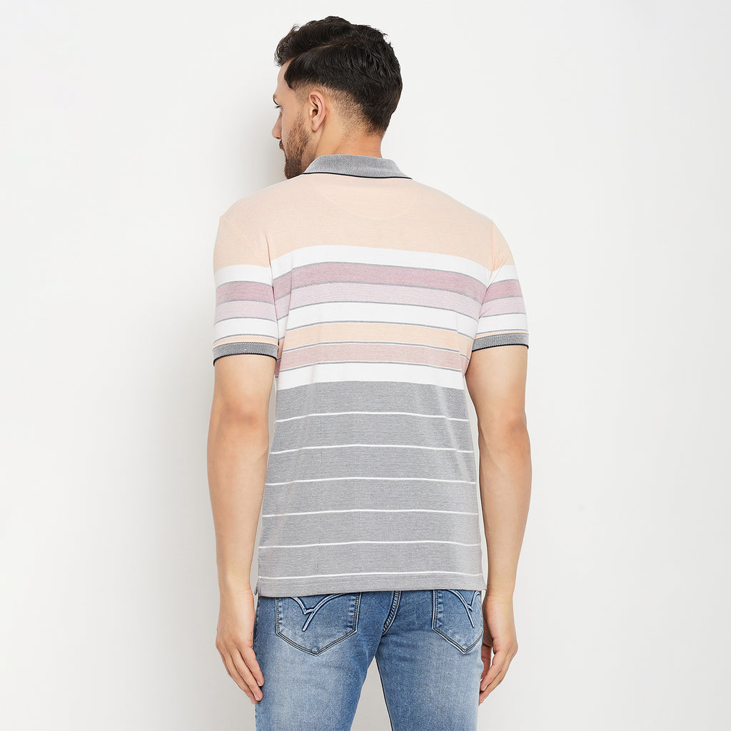 Duke Stardust Men Half Sleeve Polo Neck Cotton T-shirt (LF7017)