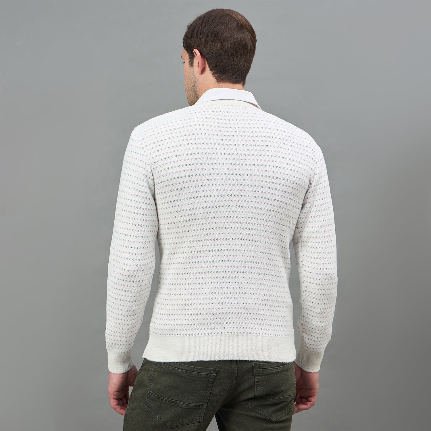 Duke Urban Men Full Sleeve V Neck Regular Sweater (SDS2403)