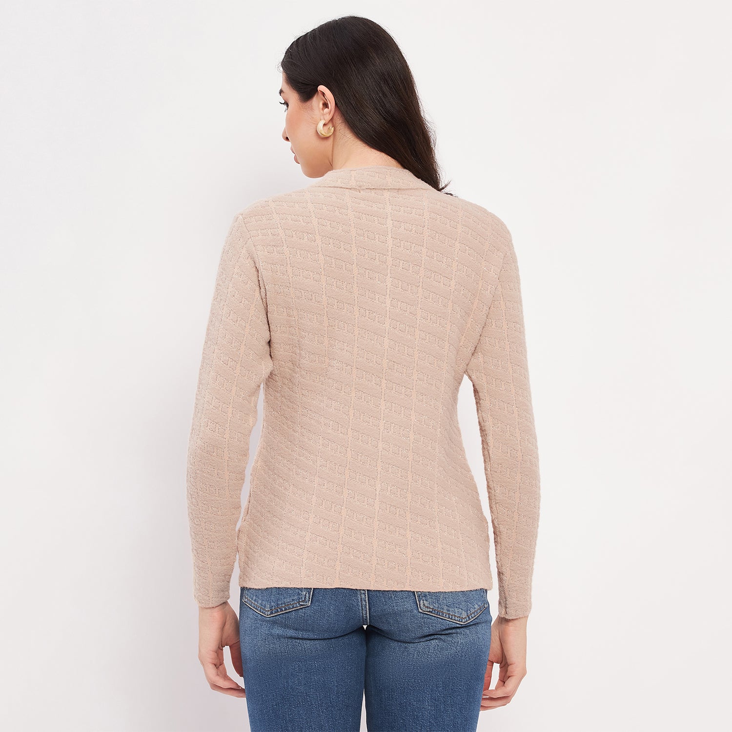 Duke Urban Women Full Sleeve Self Design Cardigan (LQS9745)