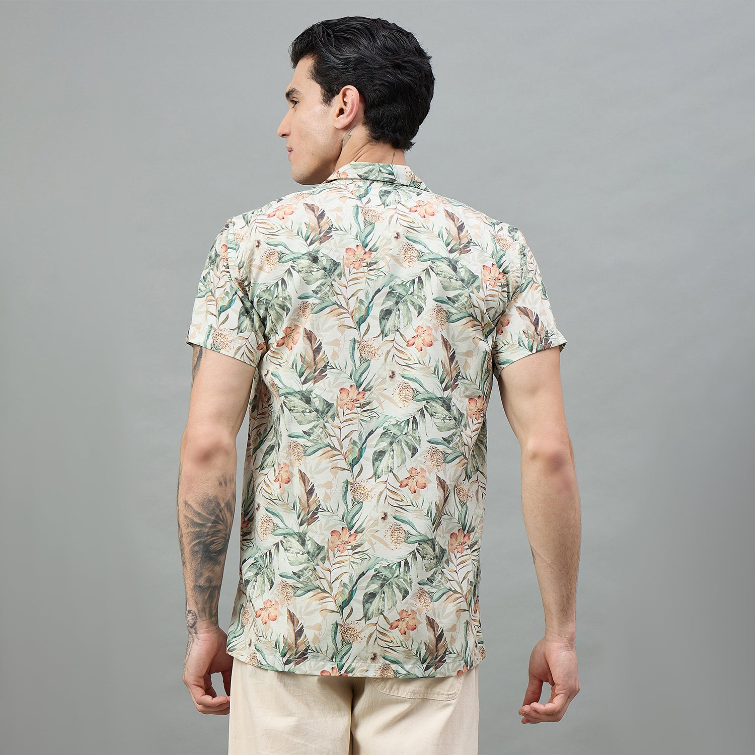 Duke Urban Men Floral Print Half Sleeve Regular Shirt (LF6084T)