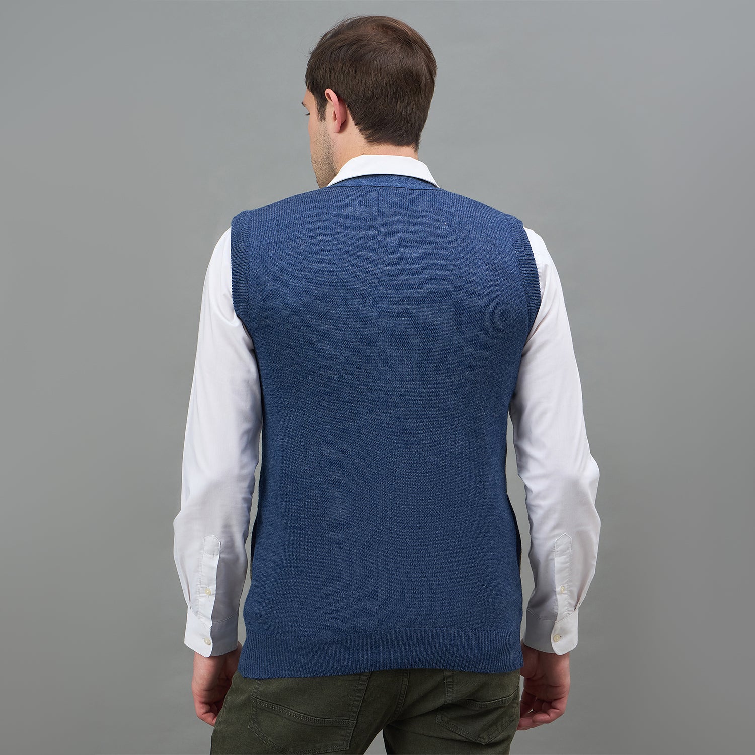 Duke Urban Men Sleeveless V-neck Cardigan (SDS2166)
