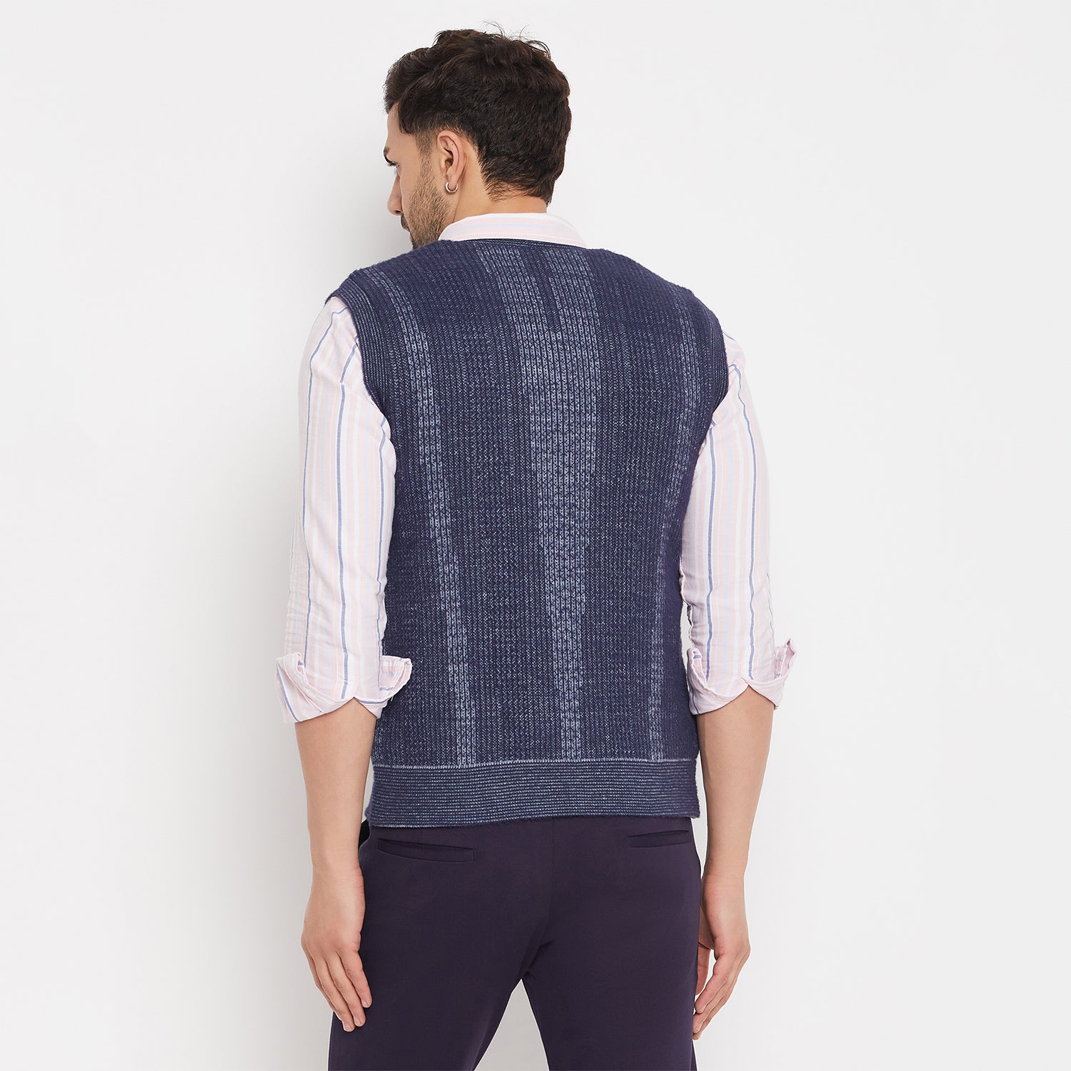 Duke Urban Men Sleeveless V-Neck Reversible Sweater (SDS2171)