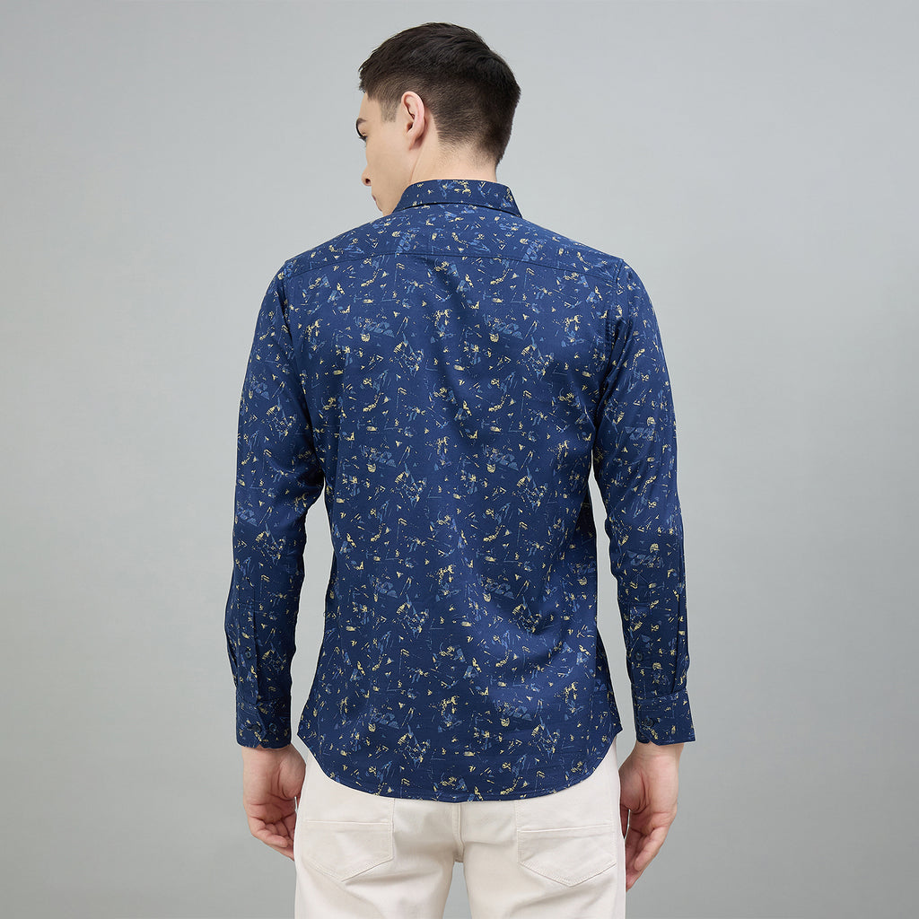 Duke Urban Men Printed Full Sleeve Spread Collar Slim Shirt (SDO8PRBC)