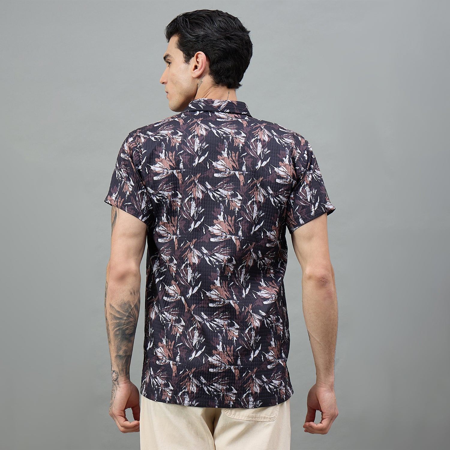 Duke Urban Men Floral Print Half Sleeve Regular Shirt (LF6083T)
