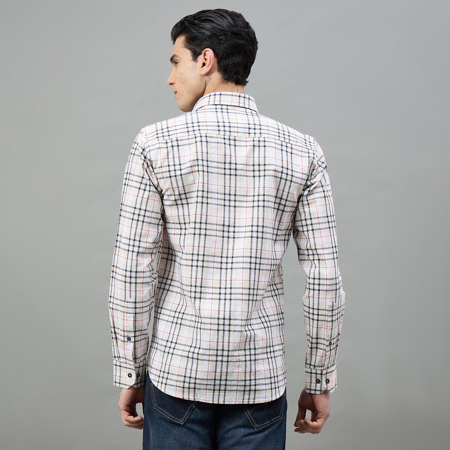 Duke Urban Men Checkered Full Sleeve Spread Collar Regular Shirt (SDO9CKAH)