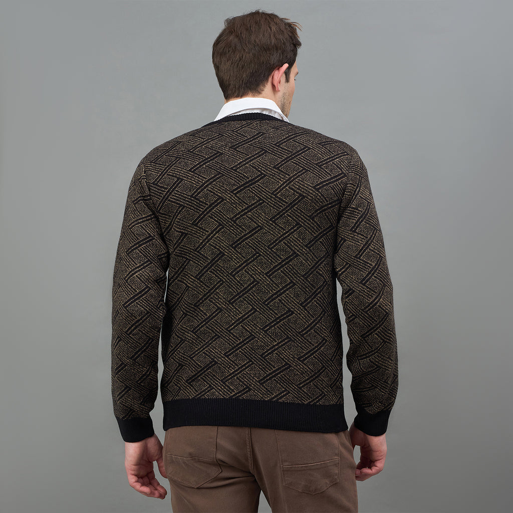 Duke Urban Men Full Sleeve V Neck Regular Sweater (SDS2134)