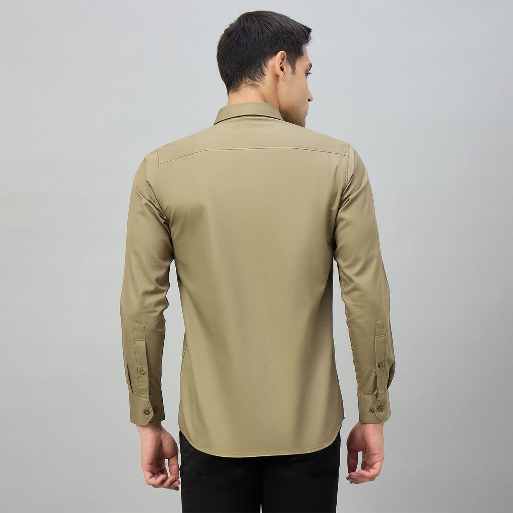 Duke Men Slim Fit Full Sleeve Short Style Cotton Shirt (SDO8PLTC)