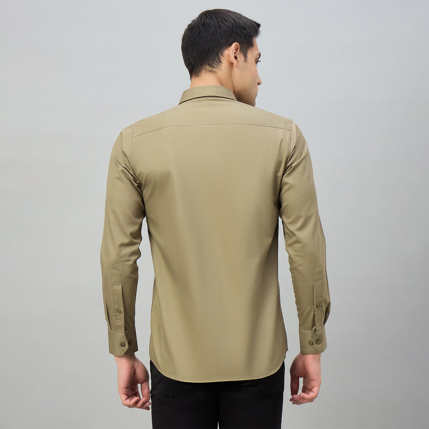 Duke Men Slim Fit Full Sleeve Short Style Cotton Shirt (SDO8PLTC)