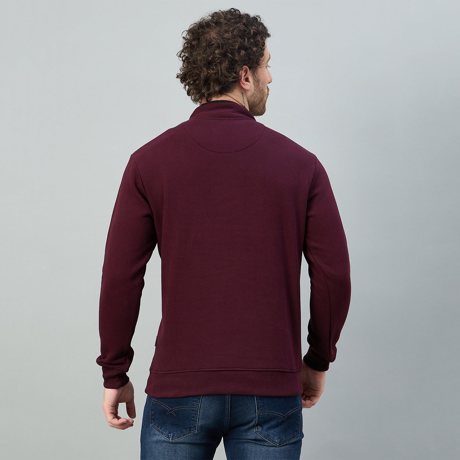 Duke Urban Men Half Zip Regular Sweathirt (LF6424)