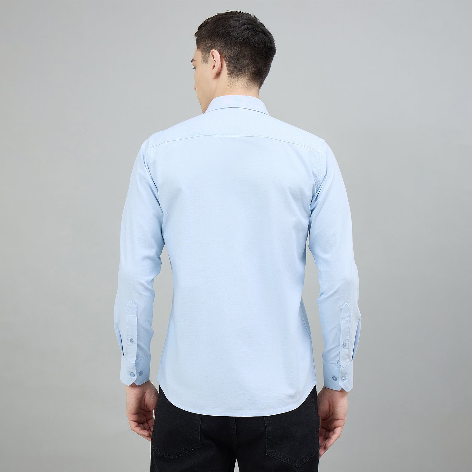 Duke Urban Men Solid Full Sleeve Spread Collar Slim Shirt (SDO8PLOE)