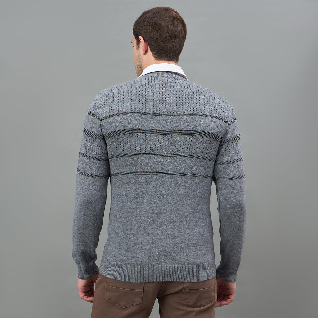 Duke Urban Men Full Sleeve V Neck Regular Sweater (SDS2226B)