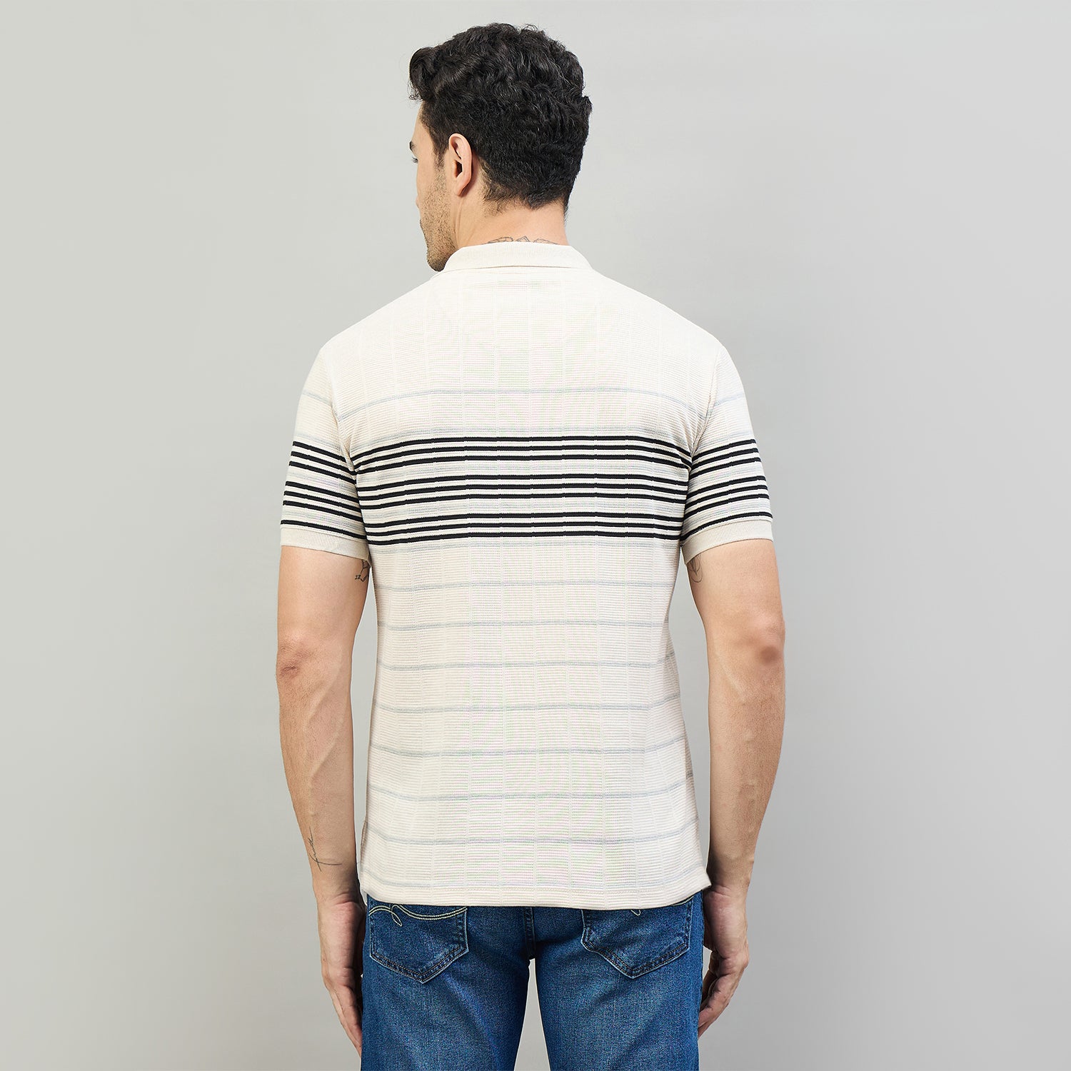 Duke Urban Men Half Sleeve Cotton Smart Fit Casual T-shirt (LF7824)
